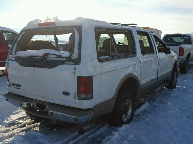 1FMSU43F82EB34616 - 2002 FORD EXCURSION WHITE photo 4