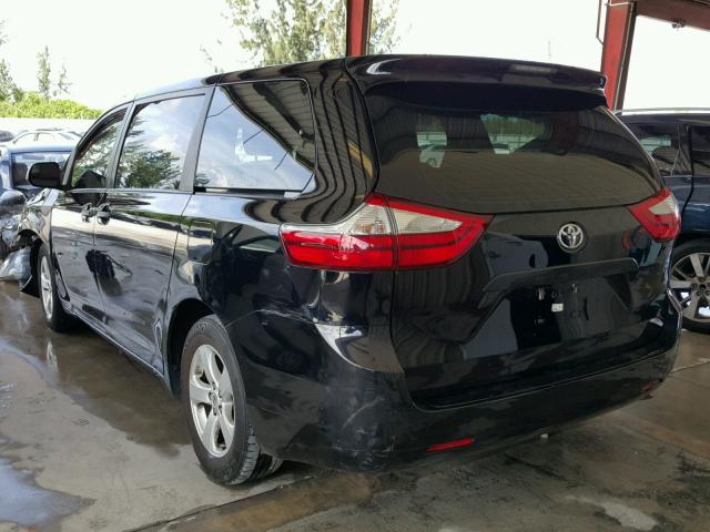 5TDZK3DC8FS689525 - 2015 TOYOTA SIENNA BAS BLACK photo 3