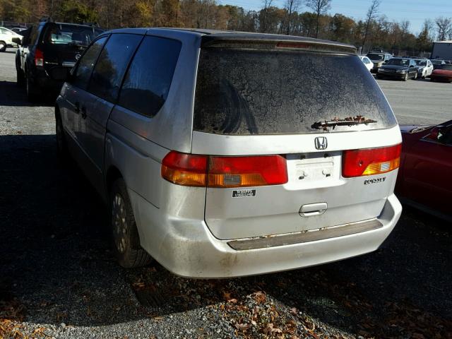 2HKRL18562H544402 - 2002 HONDA ODYSSEY LX SILVER photo 3