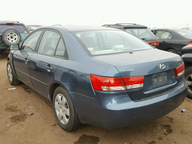 KMHET46CX6A129478 - 2006 HYUNDAI SONATA GL TEAL photo 3