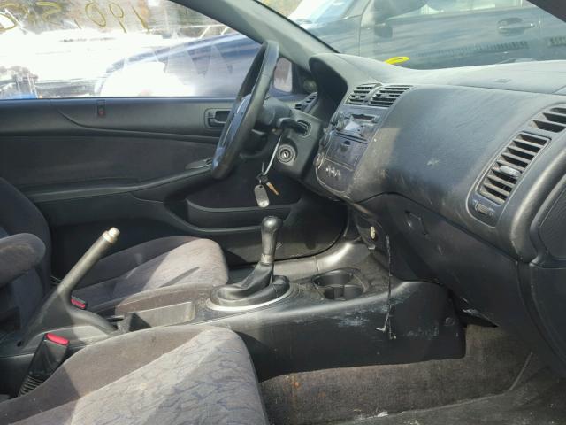 1HGEM21921L021100 - 2001 HONDA CIVIC BLACK photo 5