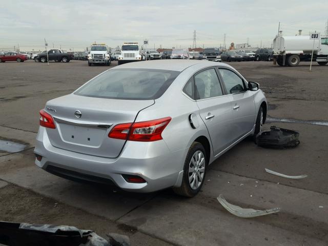 3N1AB7AP6GY313575 - 2016 NISSAN SENTRA S SILVER photo 4