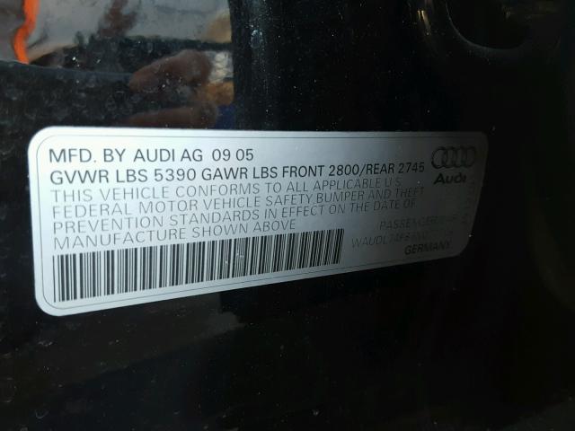 WAUDL74F86N077708 - 2006 AUDI A6 4.2 QUA BLACK photo 10