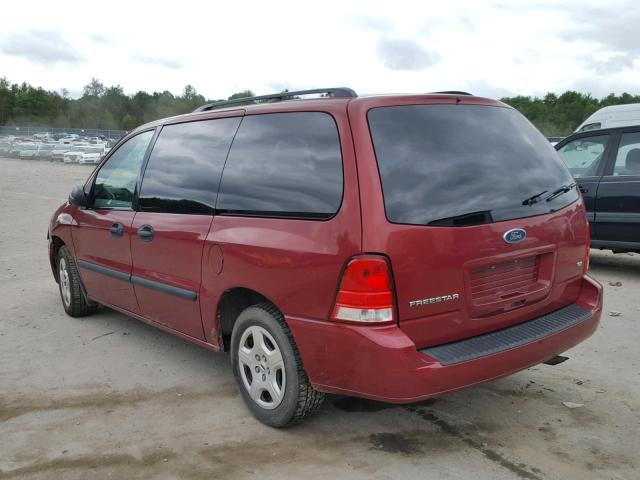 2FMZA51624BA91177 - 2004 FORD FREESTAR S RED photo 3