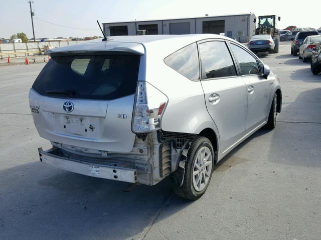 JTDZN3EU2C3055025 - 2012 TOYOTA PRIUS V SILVER photo 4