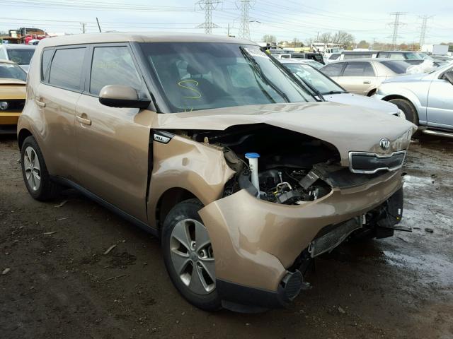 KNDJN2A26F7170302 - 2015 KIA SOUL BROWN photo 1