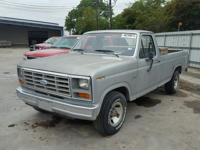 1FTEF15FXEKA93208 - 1984 FORD F150 GRAY photo 2