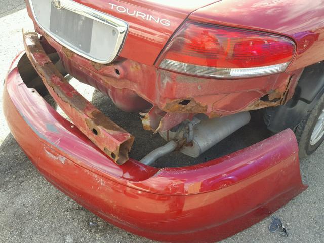 1C3EL55R54N352585 - 2004 CHRYSLER SEBRING LX RED photo 9