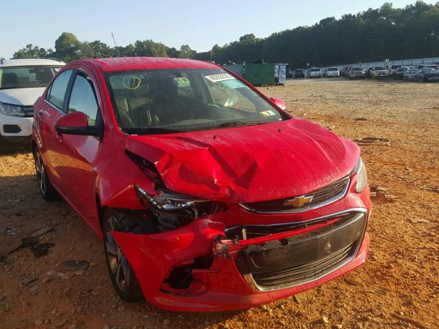 1G1JF5SB3J4138312 - 2018 CHEVROLET SONIC PREM RED photo 1
