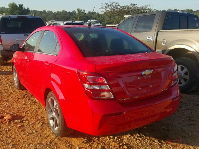 1G1JF5SB3J4138312 - 2018 CHEVROLET SONIC PREM RED photo 3