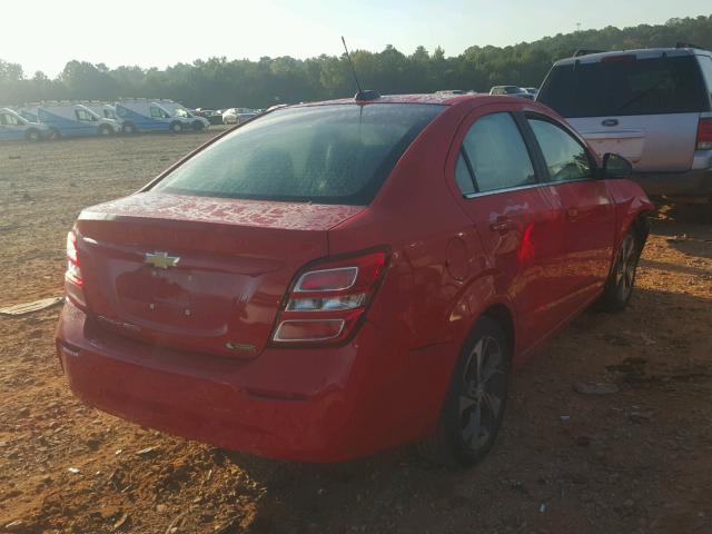 1G1JF5SB3J4138312 - 2018 CHEVROLET SONIC PREM RED photo 4