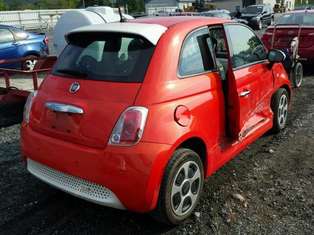 3C3CFFGE3FT570204 - 2015 FIAT 500 ELECTR ORANGE photo 4