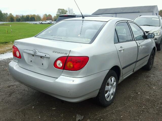 1NXBR32E93Z137777 - 2003 TOYOTA COROLLA CE SILVER photo 4