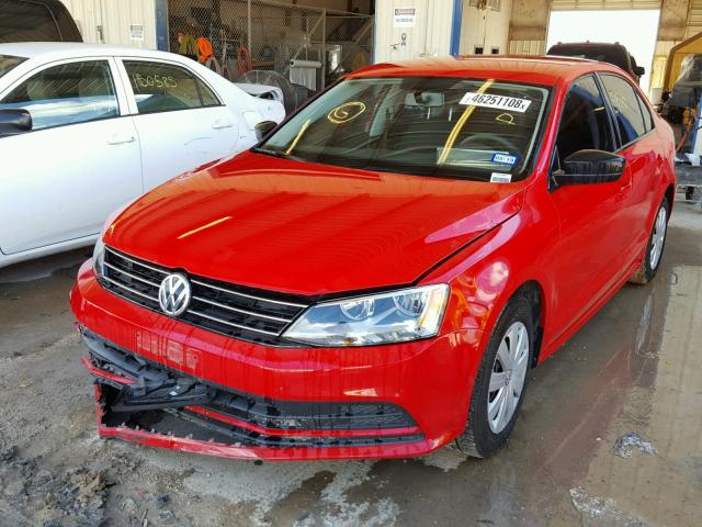 3VW2K7AJ0FM273316 - 2015 VOLKSWAGEN JETTA BASE RED photo 2