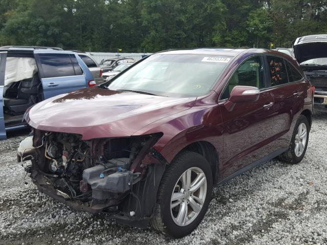 5J8TB3H33EL005577 - 2014 ACURA RDX BASE RED photo 2