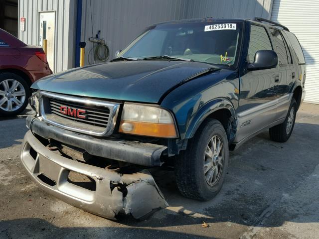 1GKDT13W2W2548520 - 1998 GMC JIMMY SLT GREEN photo 2