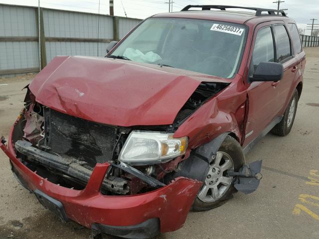 4F2CZ96188KM08494 - 2008 MAZDA TRIBUTE S RED photo 2