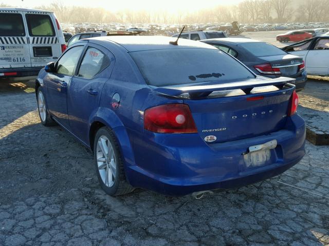 1C3CDZCG7DN504900 - 2013 DODGE AVENGER SX BLUE photo 3