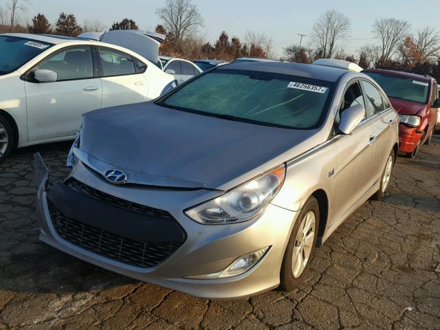 KMHEC4A43DA083151 - 2013 HYUNDAI SONATA HYB GRAY photo 2