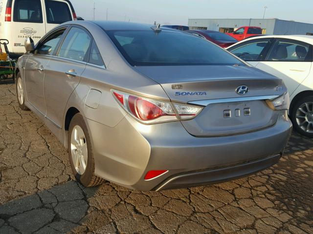 KMHEC4A43DA083151 - 2013 HYUNDAI SONATA HYB GRAY photo 3