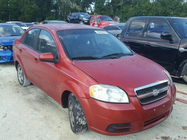 KL1TD56E49B354646 - 2009 CHEVROLET AVEO LS RED photo 1