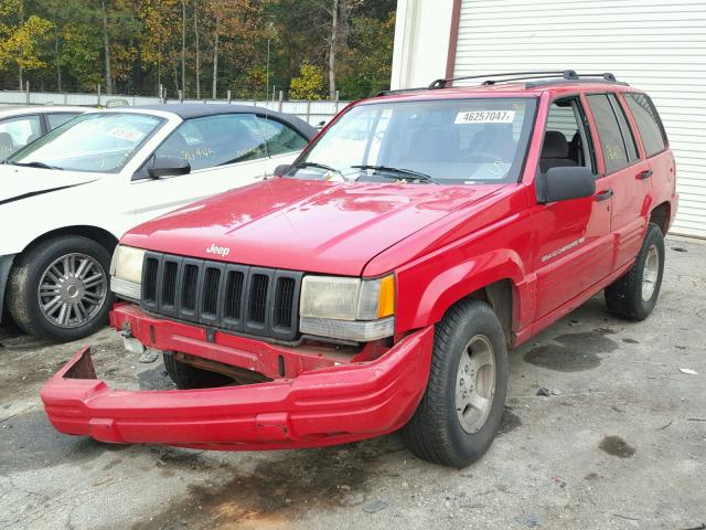 1J4FX48S2WC354560 - 1998 JEEP GRAND CHER RED photo 2