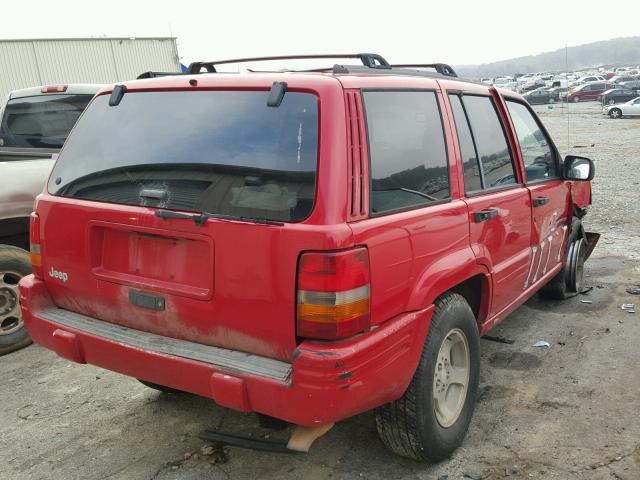 1J4FX48S2WC354560 - 1998 JEEP GRAND CHER RED photo 4