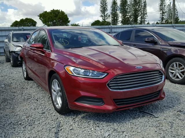 3FA6P0H71ER389509 - 2014 FORD FUSION RED photo 1