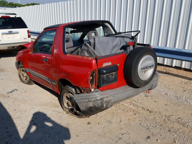 2CNBE18C336941335 - 2003 CHEVROLET TRACKER RED photo 3