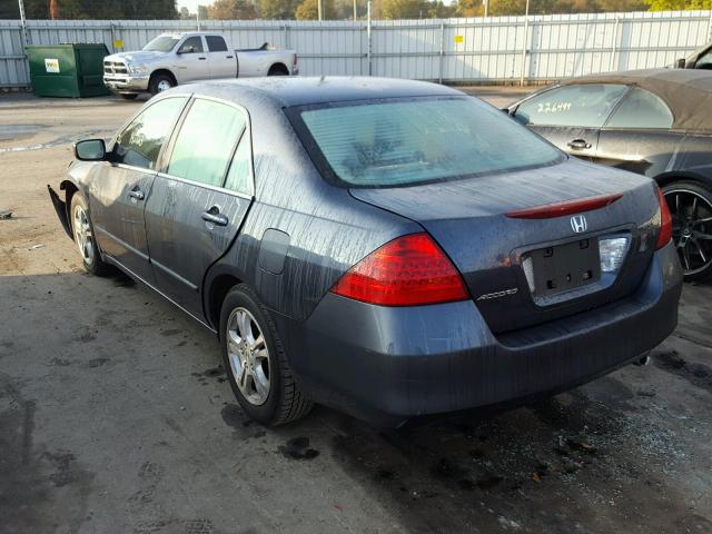 1HGCM56767A026837 - 2007 HONDA ACCORD CHARCOAL photo 3