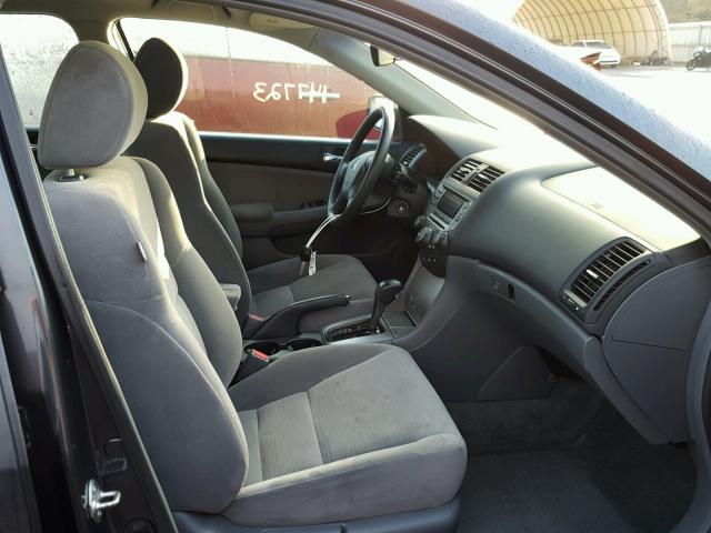 1HGCM56767A026837 - 2007 HONDA ACCORD CHARCOAL photo 5