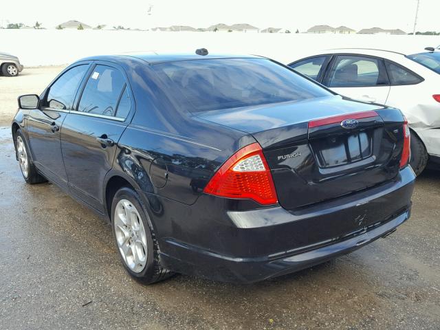 3FAHP0HA8AR192240 - 2010 FORD FUSION BLACK photo 3