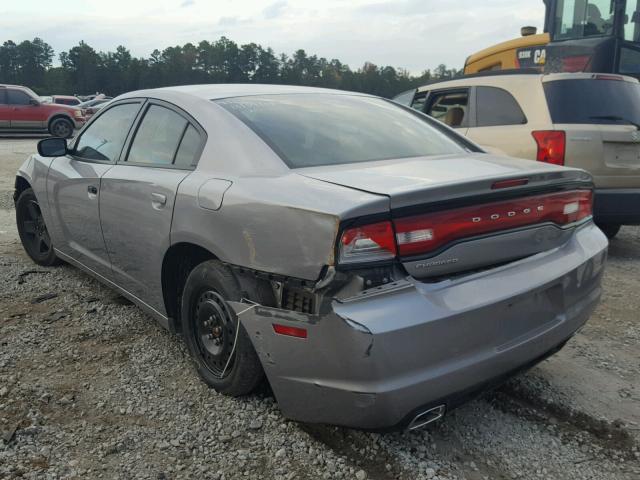 2C3CDXBG9EH129110 - 2014 DODGE CHARGER SE GRAY photo 3