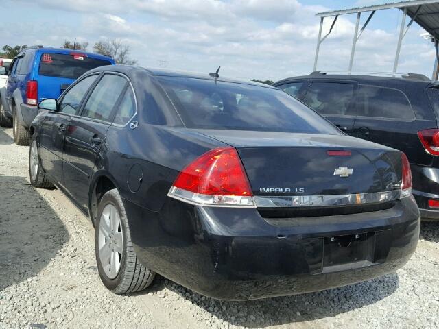 2G1WB58K381280769 - 2008 CHEVROLET IMPALA LS BLACK photo 3