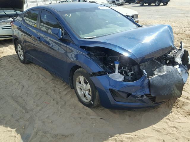 KMHDH4AE0FU252419 - 2015 HYUNDAI ELANTRA SE BLUE photo 1