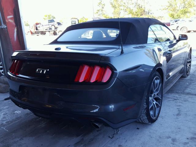 1FATP8FF6F5347417 - 2015 FORD MUSTANG GT GRAY photo 4