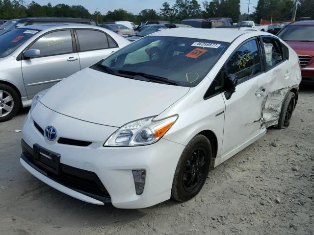 JTDKN3DU4C5437287 - 2012 TOYOTA PRIUS WHITE photo 2