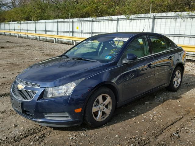 1G1PF5S93B7106256 - 2011 CHEVROLET CRUZE LT BLUE photo 2