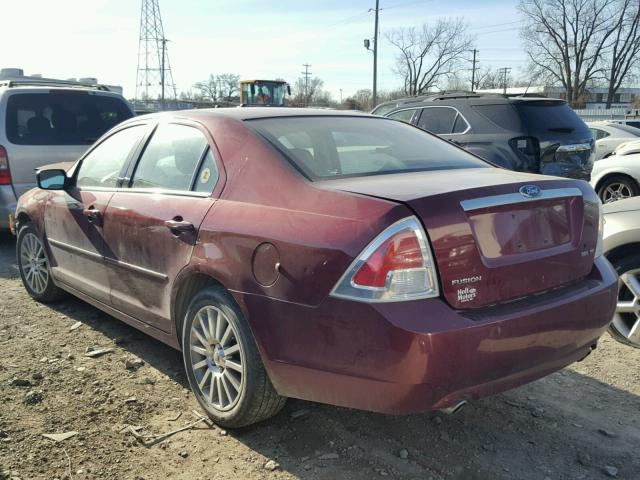 3FAHP08166R117835 - 2006 FORD FUSION SEL MAROON photo 3