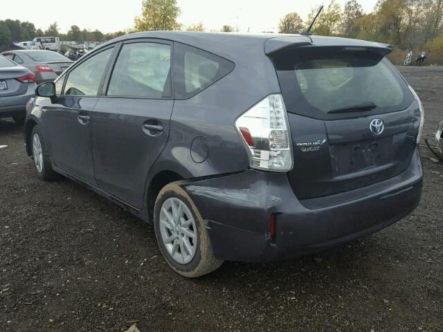 JTDZN3EU3E3365932 - 2014 TOYOTA PRIUS V GRAY photo 3