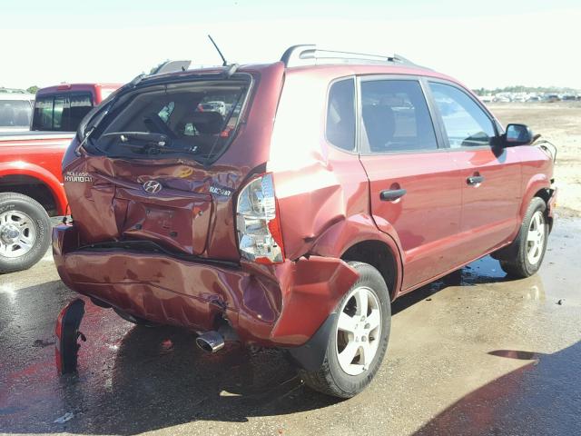 KM8JM12BX7U559759 - 2007 HYUNDAI TUCSON GLS BURGUNDY photo 4