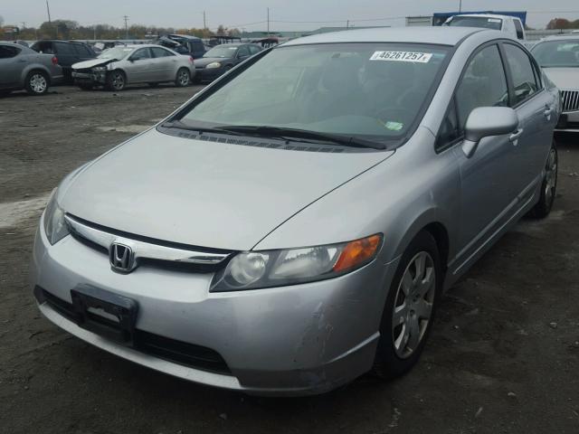 2HGFA16578H508233 - 2008 HONDA CIVIC LX SILVER photo 2