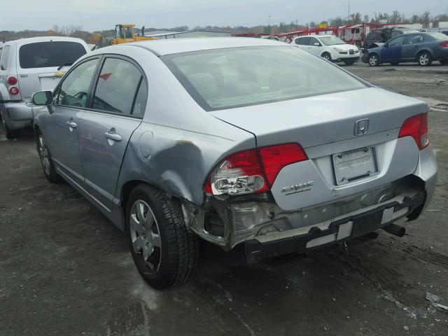 2HGFA16578H508233 - 2008 HONDA CIVIC LX SILVER photo 3