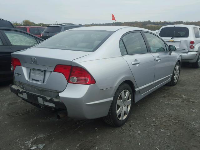 2HGFA16578H508233 - 2008 HONDA CIVIC LX SILVER photo 4