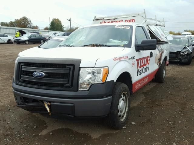 1FTMF1CM0EKE45127 - 2014 FORD F150 WHITE photo 2