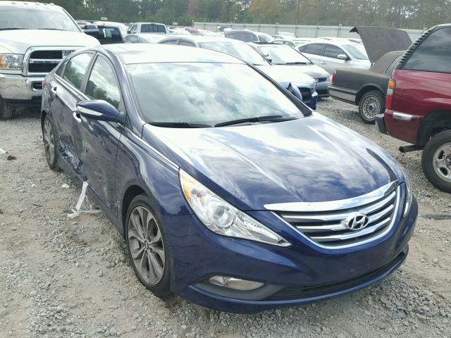 5NPEC4AC5EH887005 - 2014 HYUNDAI SONATA SE BLUE photo 1