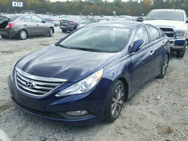 5NPEC4AC5EH887005 - 2014 HYUNDAI SONATA SE BLUE photo 2