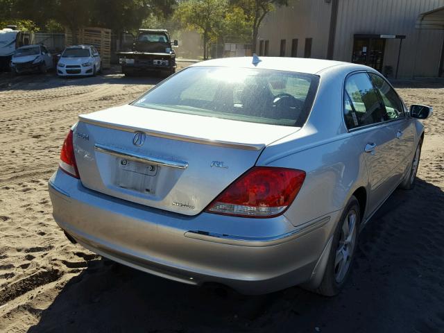 JH4KB16516C008853 - 2006 ACURA RL SILVER photo 4