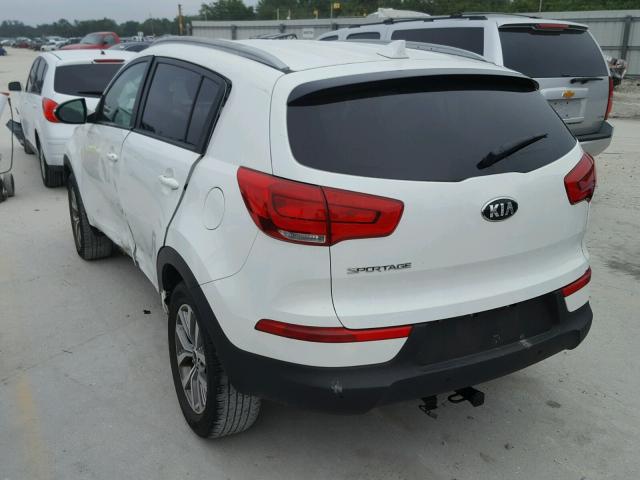 KNDPB3AC2E7621399 - 2014 KIA SPORTAGE B WHITE photo 3