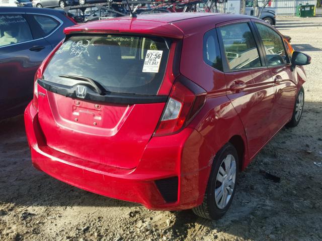 JHMGK5H54GX000587 - 2016 HONDA FIT LX RED photo 4